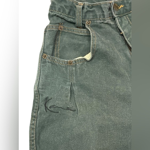 Karl Kami Dark High-Waisted Green 90's Baggy Made In USA Size: XS/28 - Picture 3 of 11